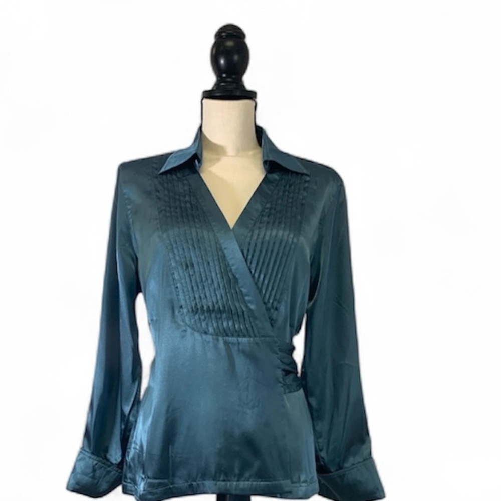 Newport News Women’s Vintage Wrap Blouse – Size 16